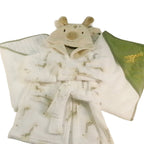 Little Giraffe Bath and Snuggle Set with giraffe robe and hooded towels