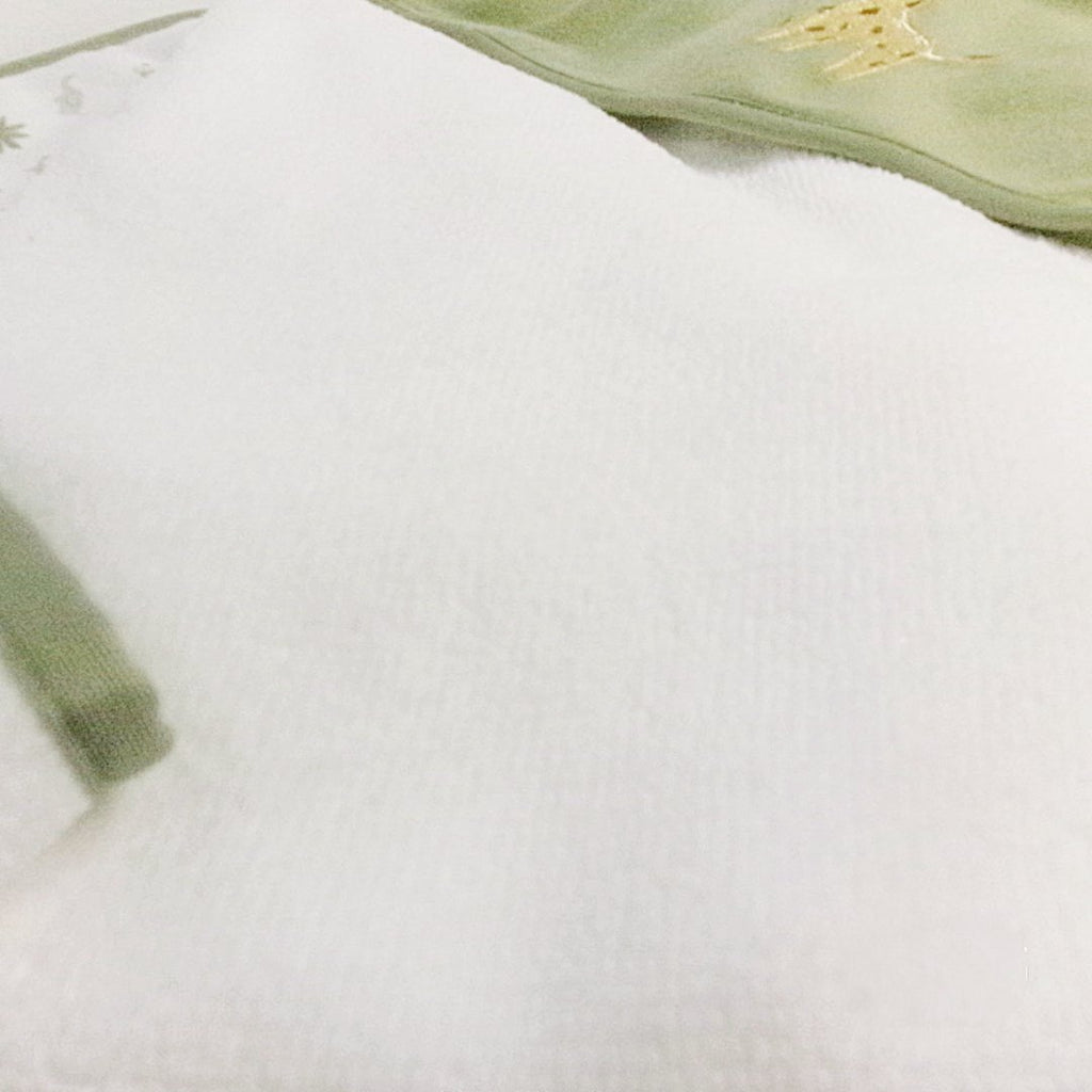 Soft terry hooded towel close-up
