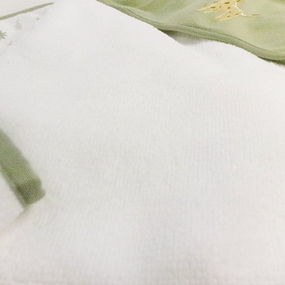 Soft terry hooded towel close-up