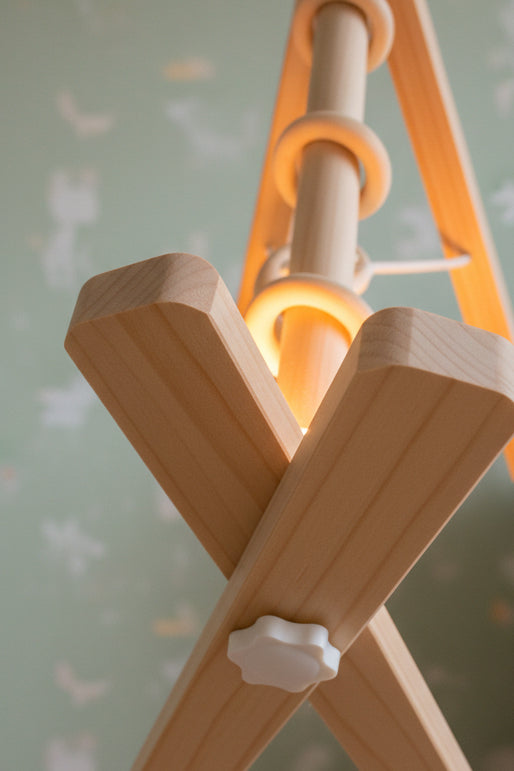 Wooden Play Gym with Hanging Beaded toys