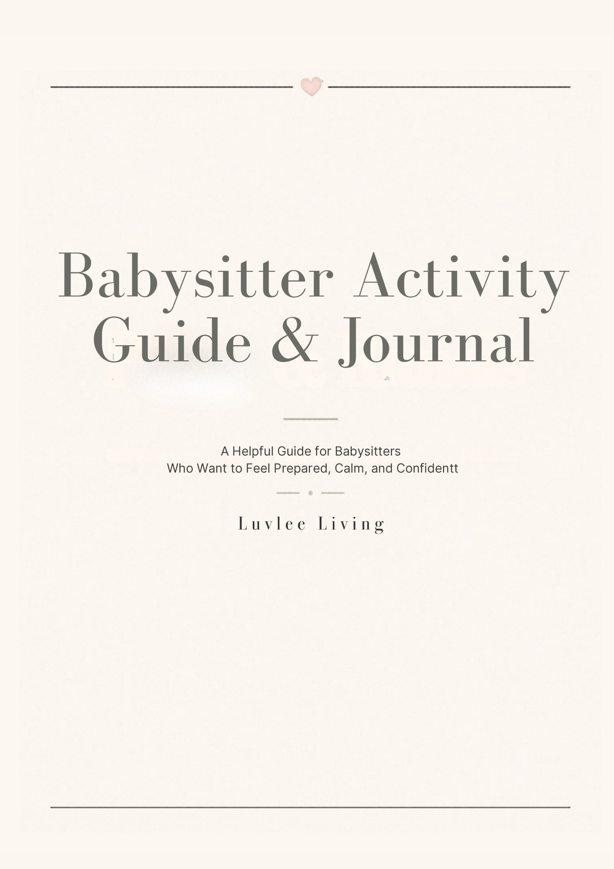 Babysitter Guide & Journal