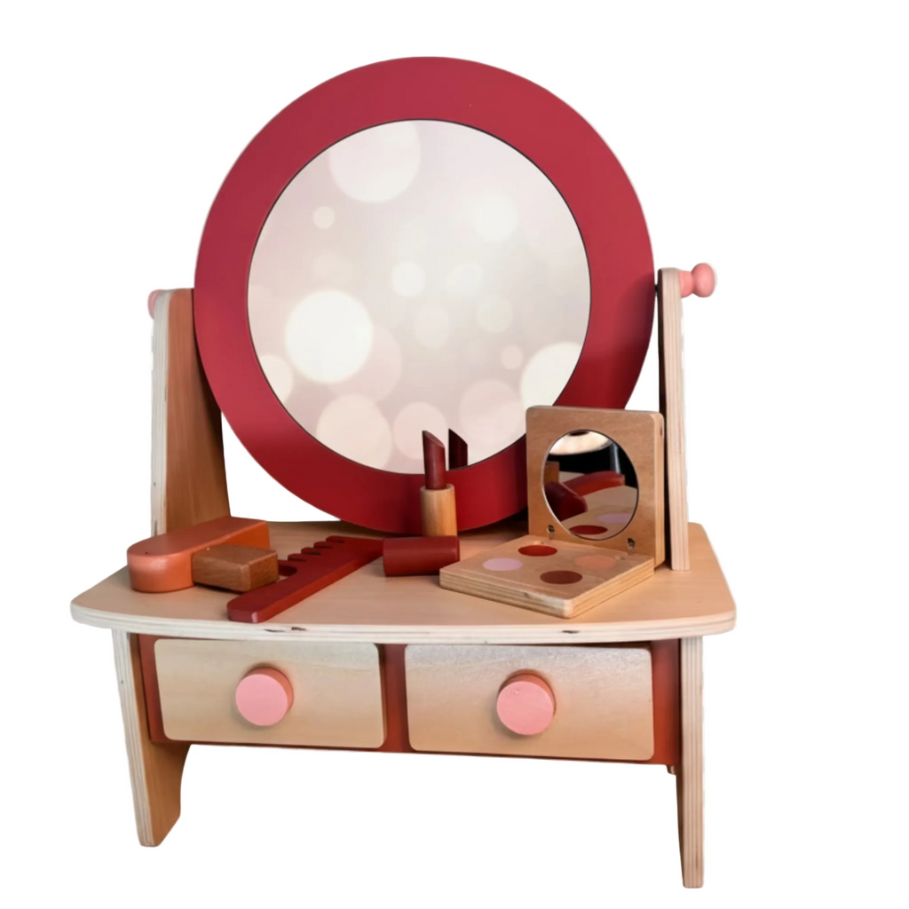Beauty Table w/ Accessories - Wooden
