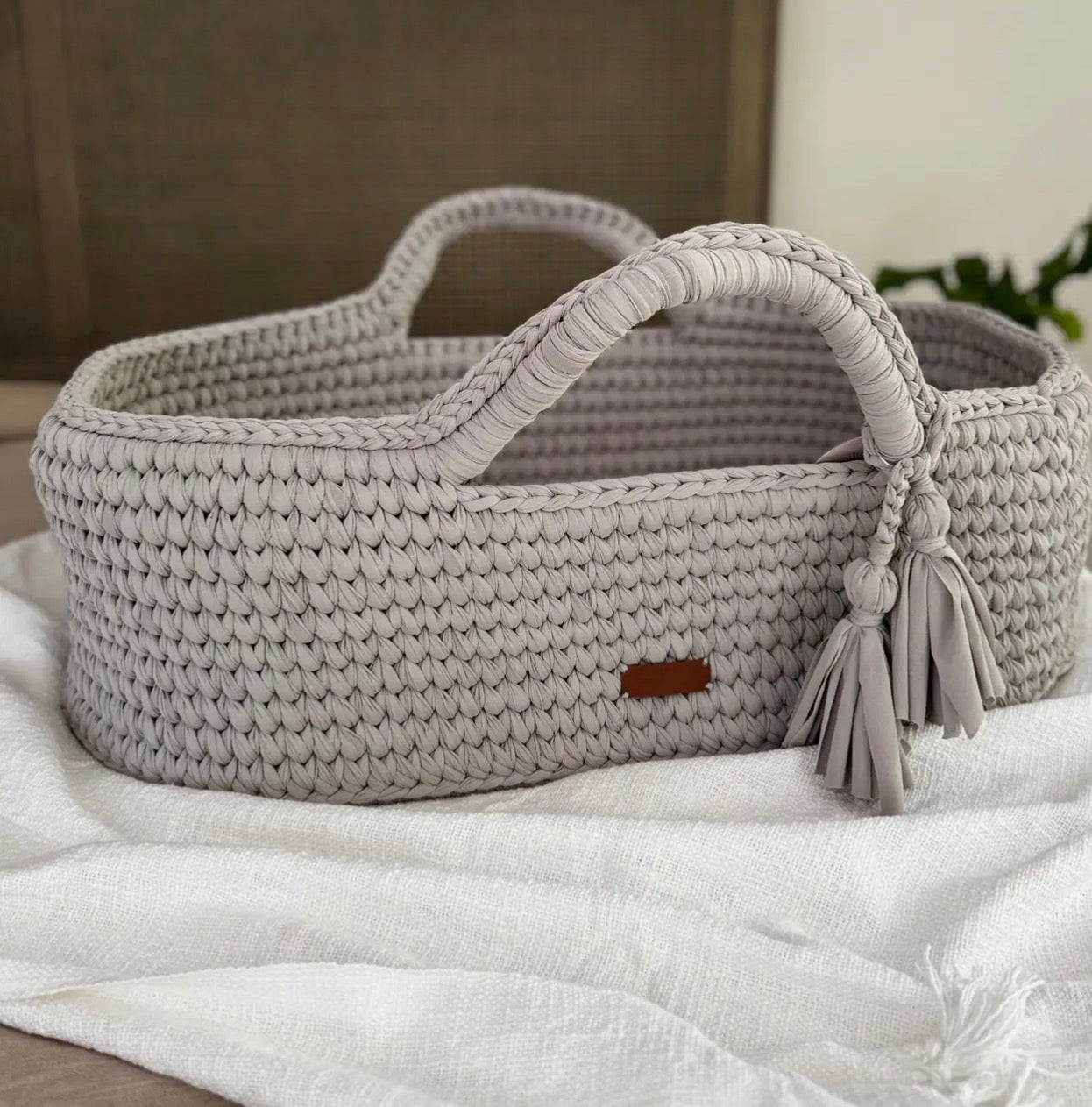 Bassinet Hand Woven Baby Moses Basket