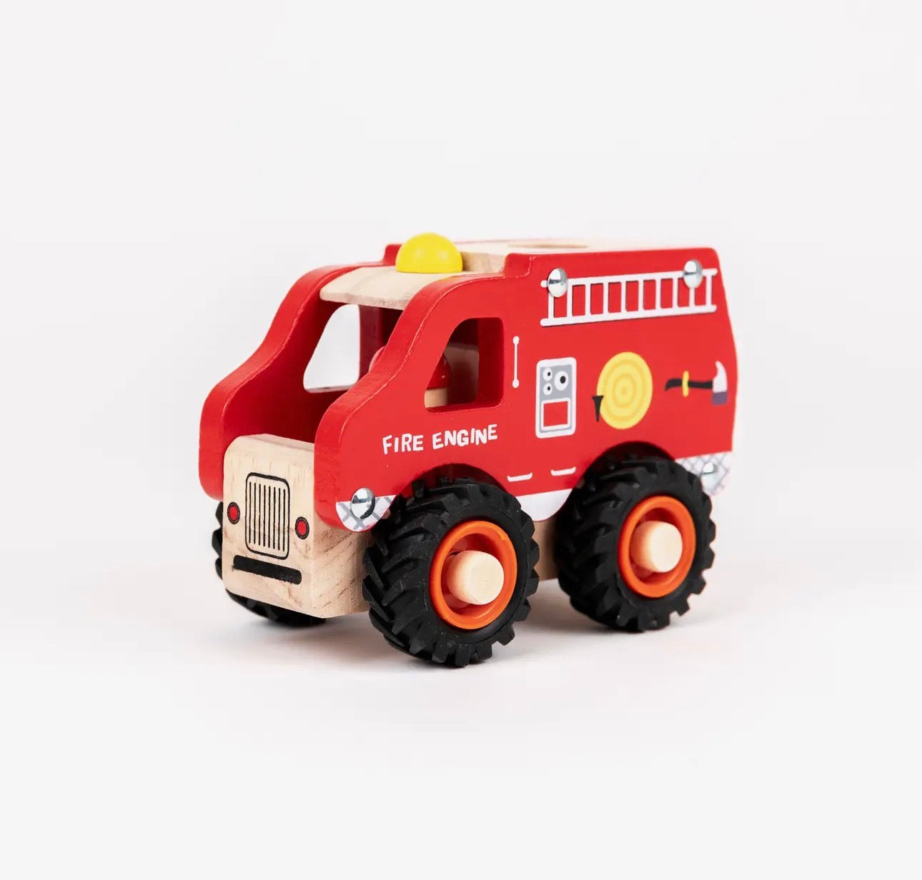 Wooden Toy Fire Truck