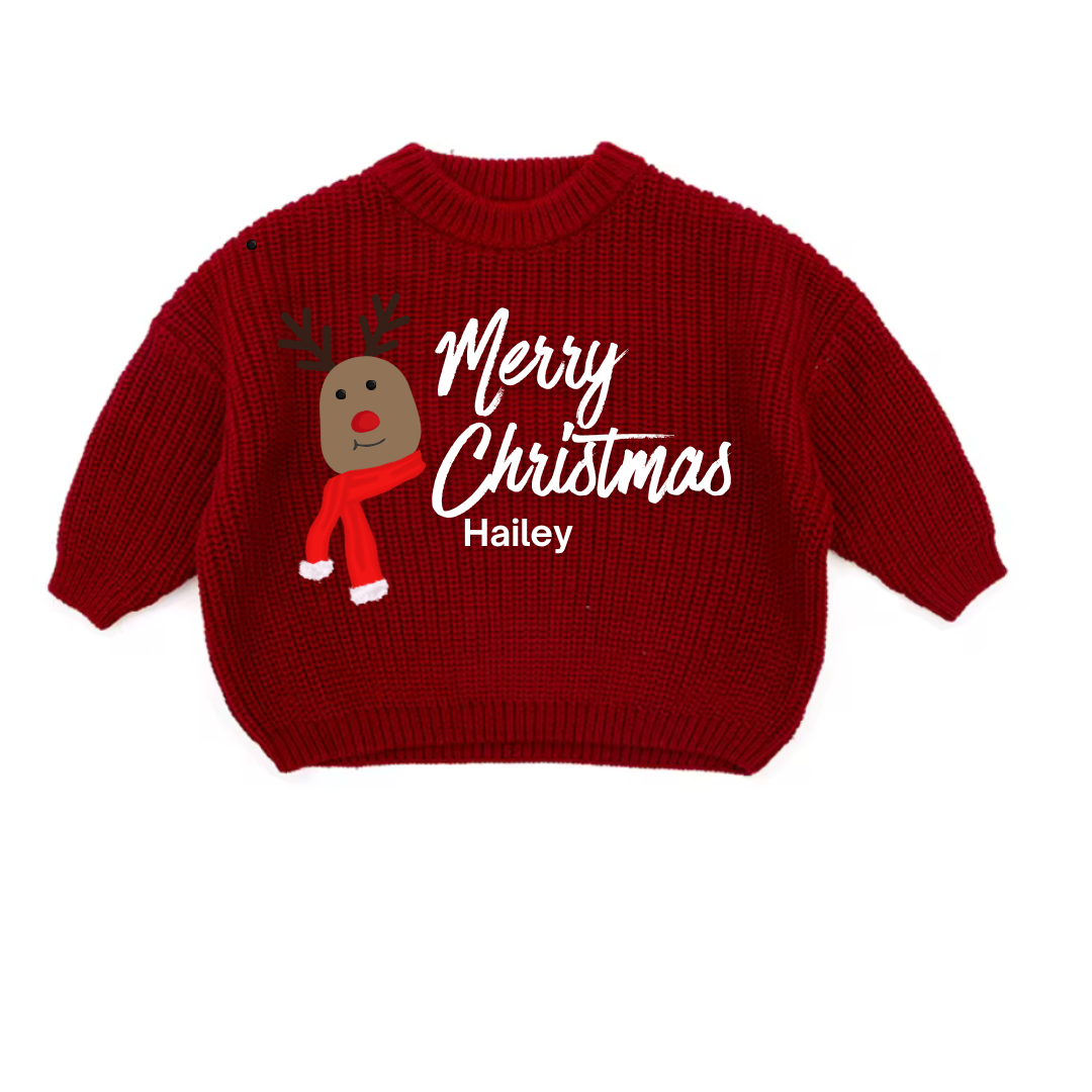 Rudolph Personalized Christmas Sweater