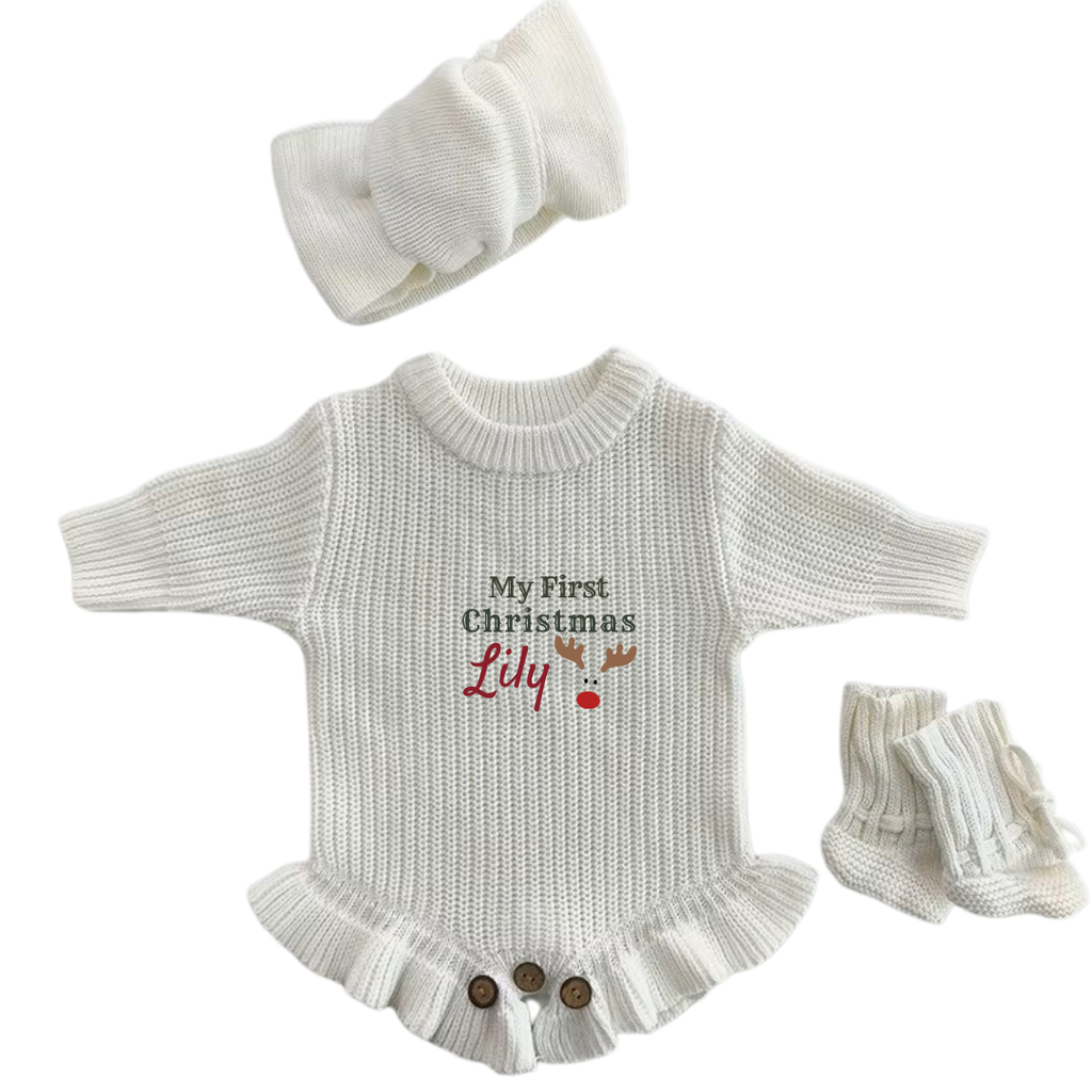 Baby's First Christmas Romper