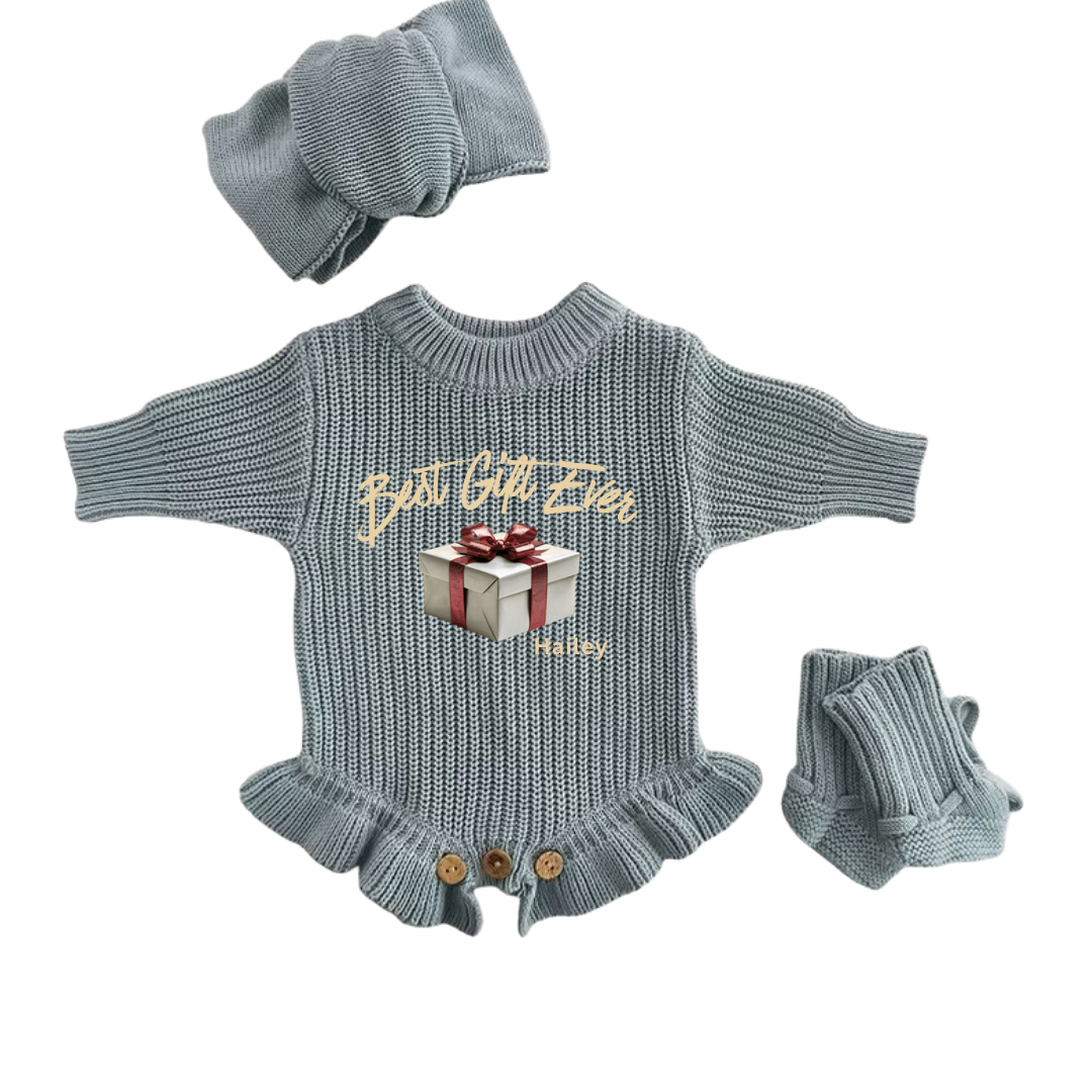 Best Gift Ever Personalized Christmas Romper
