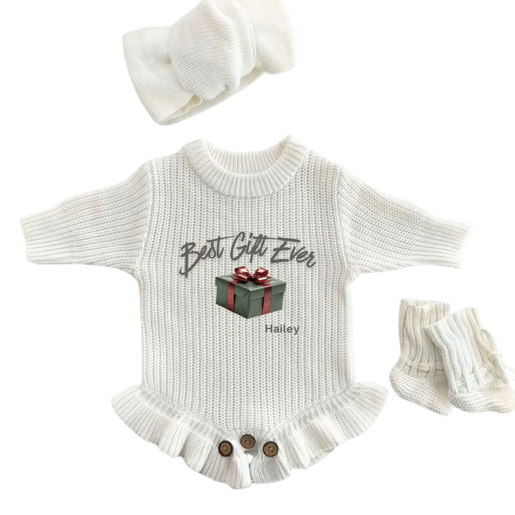 Best Gift Ever Personalized Christmas Romper