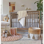 Storage Bin - Cotton/Jute with Tassels