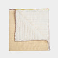 Crib Blanket two sided with Details - kendi/Gold and Cream